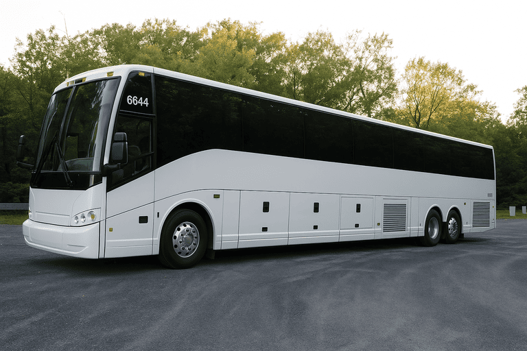 exterior of Charter Bus Rental Sanford coach bus