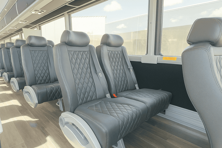 interior of Charter Bus Rental Sanford charter bus